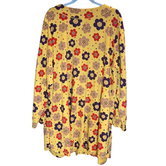 Long 100% Cotton Cardigan Boyfriend 2 Button Top Open Bottom Side Pocket USA - Picture 6 of 9